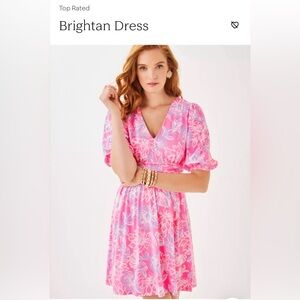 NWT Lilly Pulitzer Brightan Dress Size 10, Bright Floral, Soft Rayon Jersey!